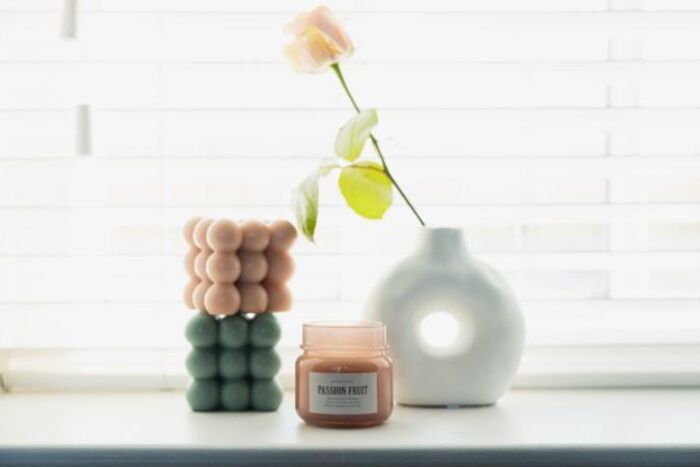 Vela Bubble Cube Taupe - Imagen 2